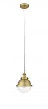 Innovations Lighting 616-1PH-BB-HFS-62-BB-LED - Hampden - 1 Light - 7 inch - Brushed Brass - Cord hung - Mini Pendant