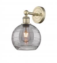 Innovations Lighting 616-1W-AB-G1213-8SM - Athens Deco Swirl - 1 Light - 8 inch - Antique Brass - Sconce