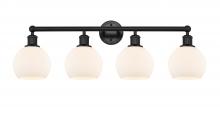 Innovations Lighting 616-4W-BK-G121-6 - Athens - 4 Light - 33 inch - Matte Black - Bath Vanity Light