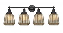 Innovations Lighting 616-4W-BK-G146 - Chatham - 4 Light - 34 inch - Matte Black - Bath Vanity Light