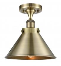 Innovations Lighting 916-1C-AB-M10-AB - Briarcliff - 1 Light - 10 inch - Antique Brass - Semi-Flush Mount