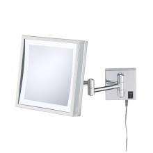 Aptations 91283 - Single-Sided Led Square Wall Mirror - Plug In
