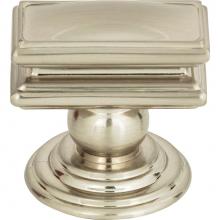 Atlas 377-BRN - Campaign Rectangle Knob 1 1/2 Inch Brushed Nickel