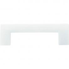 Atlas 438-WG - Round Rail Pull 3 3/4 Inch (c-c) White Gloss