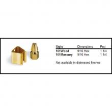 Colonial Bronze 101W-BBRS - Brass Shutter Holder, Bullet and Clip, for Wood Installation Hand Finished in Burnished Brass