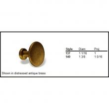 Colonial Bronze 137-15 - Cabinet Knob Hand Finished in Satin Nickel