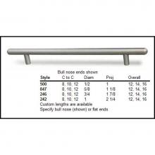 Colonial Bronze 500-1H-14 - Cabinet Pull Hand Finished in Polished Nickel