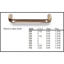 Colonial Bronze 750-15 - Cabinet Pull Hand Finished in Satin Nickel