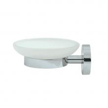 Deltana BBS2012-26 - Soap Holder W/Glass Sobe Series, Polished Chrome