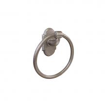 Emtek 25011FB - Stl Towel Ring, Rose 1, 6-1/2'', FB