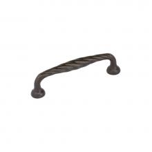 Emtek 86103FB - Tuscany Bronze Twist Pull, 3'' C-C, FB