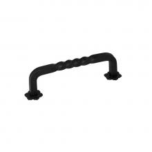 Emtek 76026FB - Wrought Steel San Carlos Pull, 3'' C-C, FBS