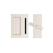 Emtek 222202US10B - Modern Rectangular Barn Door Privacy Lock and Flush Pull with Integrated Strike US10B