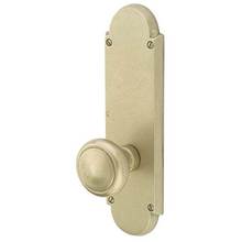 Emtek 7707LWFB - Passage, Sideplate Locksets No.5 Non-Keyed 9-1/4'', Lowell Crystal Knob, FB