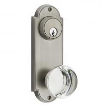 Emtek 8061WMUS19 - Dummy Pair Keyed, Sideplate Locksets Delaware 3-5/8'' Center to Center Keyed, Wembley Le