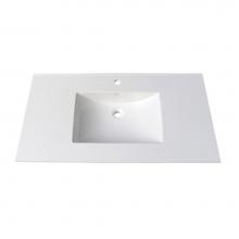 Fairmont Designs TC-4322W1 - (11/16'') 43'' White Ceramic Top - single hole