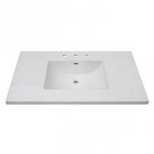 Fairmont Designs TC3-4322W8 - 3cm (1-1/4'') 43'' White Ceramic Top - 8'' widespread