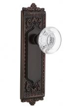 Nostalgic Warehouse 700291 - Nostalgic Warehouse Egg & Dart Plate Passage Round Clear Crystal Glass Door Knob in Timeless B