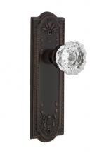 Nostalgic Warehouse 700299 - Nostalgic Warehouse Meadows Plate Passage Crystal Glass Door Knob in Timeless Bronze