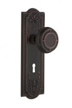 Nostalgic Warehouse 700425 - Nostalgic Warehouse Meadows Plate with Keyhole Passage Mission Door Knob in Timeless Bronze