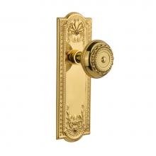 Nostalgic Warehouse 701245 - Nostalgic Warehouse Meadows Plate Double Dummy Meadows Door Knob in Polished Brass