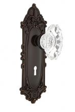 Nostalgic Warehouse 701493 - Nostalgic Warehouse Victorian Plate with Keyhole Double Dummy Chateau Door Knob in Timeless Bronze