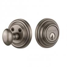 Nostalgic Warehouse 702275 - Nostalgic Warehouse Classic Rosette Single Cylinder Deadbolt in Antique Pewter