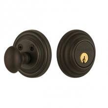 Nostalgic Warehouse 702277 - Nostalgic Warehouse Classic Rosette Single Cylinder Deadbolt in Oil-Rubbed Bronze