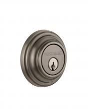 Nostalgic Warehouse 702295 - Nostalgic Warehouse Classic Rosette Double Cylinder Deadbolt in Antique Pewter