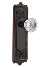 Nostalgic Warehouse 702476 - Nostalgic Warehouse Egg & Dart Plate Privacy Crystal Glass Door Knob in Timeless Bronze