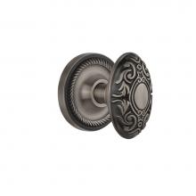 Nostalgic Warehouse 702526 - Nostalgic Warehouse Rope Rosette Privacy Victorian Door Knob in Antique Pewter