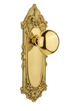 Nostalgic Warehouse 702933 - Nostalgic Warehouse Victorian Plate Single Dummy New York Door Knob in Unlacquered Brass