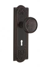 Nostalgic Warehouse 703258 - Nostalgic Warehouse Meadows Plate with Keyhole Privacy Craftsman Door Knob in Timeless Bronze