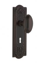 Nostalgic Warehouse 703273 - Nostalgic Warehouse Meadows Plate with Keyhole Privacy Homestead Door Knob in Timeless Bronze