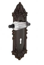 Nostalgic Warehouse 703588 - Nostalgic Warehouse Victorian Plate with Keyhole Privacy Parlor Lever in Timeless Bronze