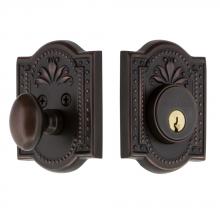 Nostalgic Warehouse 703939 - Nostalgic Warehouse Meadows Plate Single Cylinder Deadbolt in Timeless Bronze