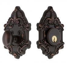 Nostalgic Warehouse 703950 - Nostalgic Warehouse Victorian Plate Single Cylinder Deadbolt in Timeless Bronze