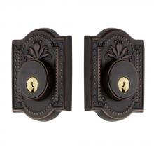 Nostalgic Warehouse 703959 - Nostalgic Warehouse Meadows Plate Double Cylinder Deadbolt in Timeless Bronze