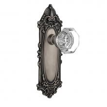 Nostalgic Warehouse 704049 - Nostalgic Warehouse Victorian Plate Privacy Waldorf Door Knob in Antique Pewter