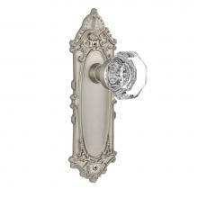 Nostalgic Warehouse 704056 - Nostalgic Warehouse Victorian Plate Passage Waldorf Door Knob in Satin Nickel