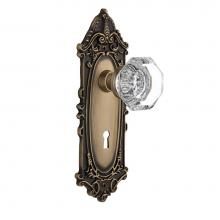 Nostalgic Warehouse 704076 - Nostalgic Warehouse Victorian Plate with Keyhole Privacy Waldorf Door Knob in Antique Brass