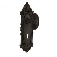 Nostalgic Warehouse 704105 - Nostalgic Warehouse Victorian Plate with Keyhole Privacy Victorian Door Knob in Oil-Rubbed Bronze