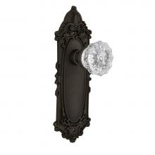 Nostalgic Warehouse 704115 - Nostalgic Warehouse Victorian Plate Passage Crystal Glass Door Knob in Oil-Rubbed Bronze