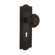 Nostalgic Warehouse 704297 - Nostalgic Warehouse Meadows Plate with Keyhole Privacy Meadows Door Knob in Oil-Rubbed Bronze