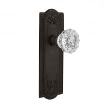 Nostalgic Warehouse 704307 - Nostalgic Warehouse Meadows Plate Passage Crystal Glass Door Knob in Oil-Rubbed Bronze