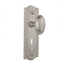 Nostalgic Warehouse 704352 - Nostalgic Warehouse Meadows Plate with Keyhole Passage Homestead Door Knob in Satin Nickel