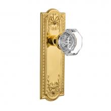 Nostalgic Warehouse 704368 - Nostalgic Warehouse Meadows Plate Privacy Waldorf Door Knob in Polished Brass