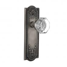 Nostalgic Warehouse 704369 - Nostalgic Warehouse Meadows Plate Privacy Waldorf Door Knob in Antique Pewter