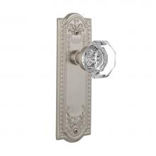 Nostalgic Warehouse 704370 - Nostalgic Warehouse Meadows Plate Privacy Waldorf Door Knob in Satin Nickel