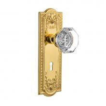 Nostalgic Warehouse 704392 - Nostalgic Warehouse Meadows Plate with Keyhole Privacy Waldorf Door Knob in Polished Brass